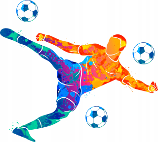 Futbalové samolepky na stenu pre deti a chlapcov